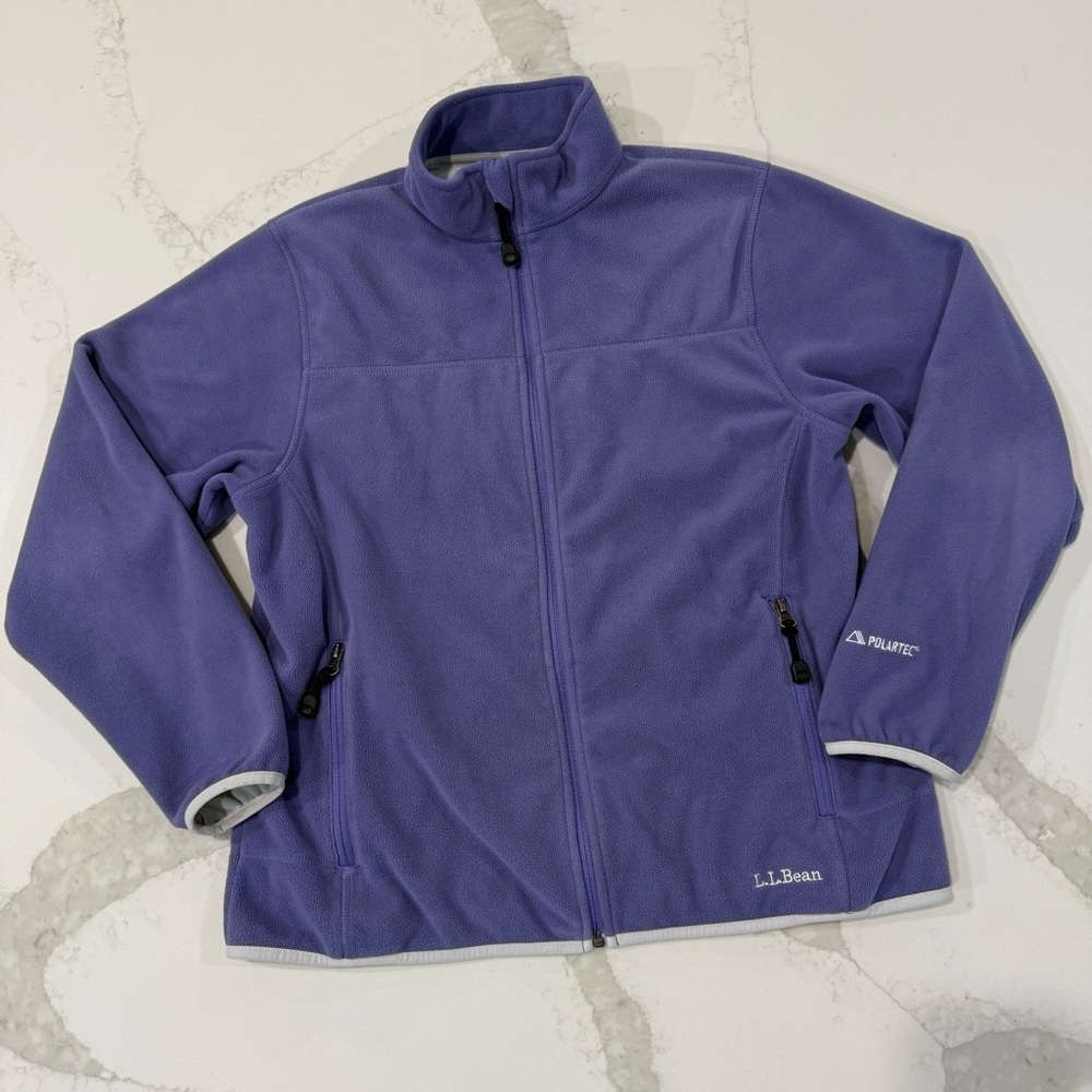 L.L. Bean Polartec Full Zip Fleece Jacket Women’s Small Purple Gorpcore Outdoors